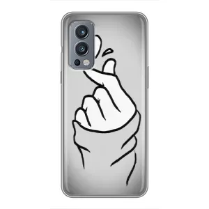 Чехол с принтом для OnePlus Nord 2 (AlphaPrint - Знак сердечка) (Значок Love)
