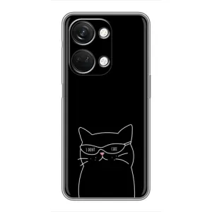 Чехол с рисунком кот на OnePlus Nord 3 5G (Равнодушный кот)