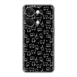 Чехол с принтом для OnePlus Nord 3 5G (AlphaPrint) Модные коты (Меленькие котики)