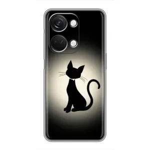 Чехол с принтом для OnePlus Nord 3 5G (AlphaPrint) Модные коты (Силуэт котика)