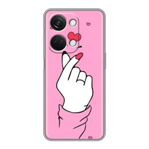 Чехол с принтом для OnePlus Nord 3 5G (AlphaPrint - Знак сердечка) (Знак Love)