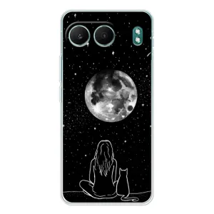 Чехол с рисунком кот на OnePlus Nord 4 (Девушка с котом)