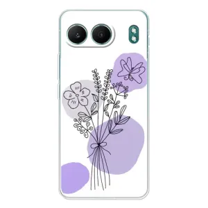 Силконовий чохол з принтом в квітах на OnePlus Nord 4 (Букет фіолетова абстракція)