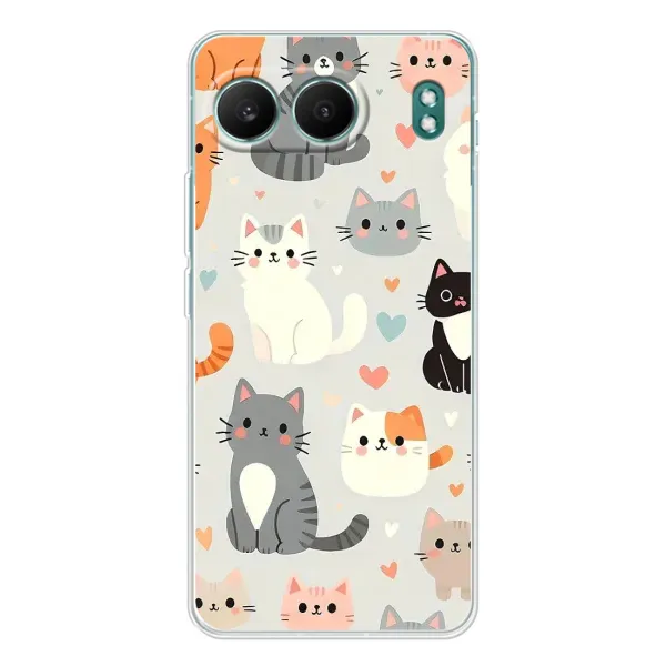 Чехол с принтом «Коллаж котов» для OnePlus Nord 4