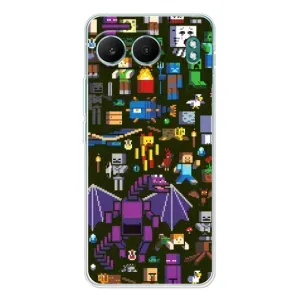 Чехол Майнкрафт на OnePlus Nord 4 (AlphaPrint) Minecraft (Коллаж Майнкрафт)