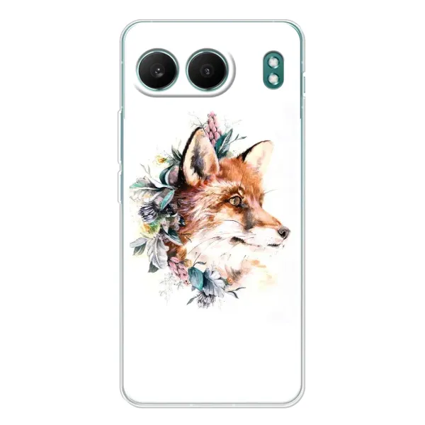 Чехол с принтом «Лисичка в цветочках» для OnePlus Nord 4