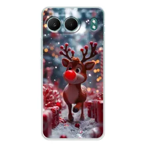 Яркий чехол для OnePlus Nord 4 с Зимними Оленятами (Олень среди подарков)
