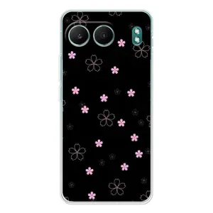 Чохол з розовим принтом для OnePlus Nord 4 (Рожеві квіти на чорному)
