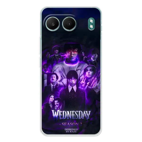 Чехол с принтом «Фиолетовая магия Уэнздей» для OnePlus Nord 4