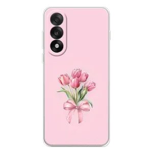Чехол с розовым рисунком для OnePlus Nord 5 (Букет цветов)