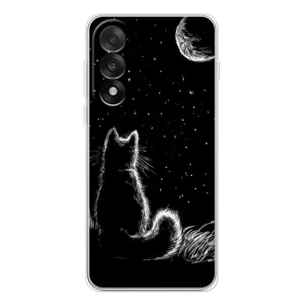 Чохол з принтом «Котик і місяць» для OnePlus Nord 5