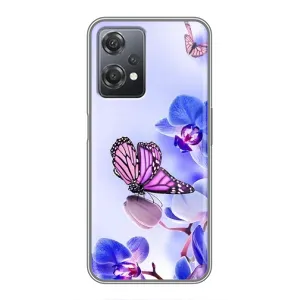 Чехлы с Цветами для OnePlus Nord CE 2 (5G) (IV2201) (VPrint) (Бабочка на цветочке)