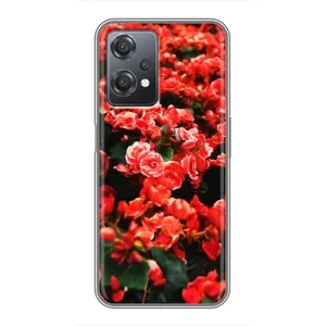 Чехлы с Цветами для OnePlus Nord CE 2 (5G) (IV2201) (VPrint) (Цветы красные)