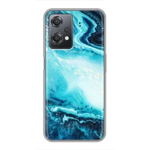 Мраморный чехол на OnePlus Nord CE 2 (5G) (IV2201) (VPrint) (Голубой мрамор)