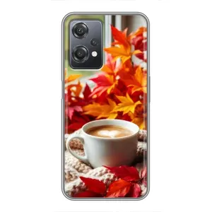 Чохол з унікальним дизайном 'Осінь з кавою' для OnePlus Nord CE 2 (5G) (IV2201) (Кава та листя)