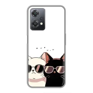 Чохол з малюнком кіт на OnePlus Nord CE 2 (5G) (IV2201) (Коти в окулярах)