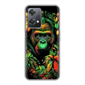 Чехол с Обезьянами OnePlus Nord CE 2 (5G) (IV2201) - (AlphaPrint) (Обезьяна в тропиках)