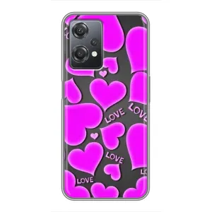 Чехлы для любимой на ВанПлас Норд СЕ 2 5G (VPrint) (Pink hearts)