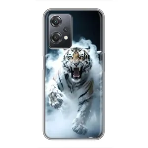 Чехол с картинкой «Хищники» для OnePlus Nord CE 2 (5G) (IV2201) (Белый тигр в дыму)