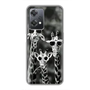 Силіконовий чохол з КАРТИНКАМИ літо для OnePlus Nord CE 2 (5G) (IV2201) (AlphaPrint) (Жирафи в окулярах)