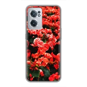 Чехлы с Цветами для OnePlus Nord CE 2 Lite 5G (VPrint) (Цветы красные)