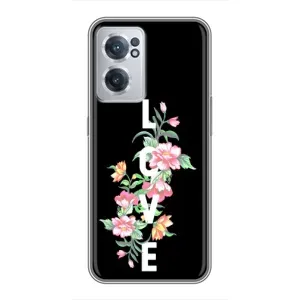 Чехлы для любимой на ВанПлас Норд СЕ 2 Лайт 5G (VPrint) (Цветы LOVE)