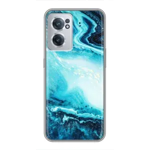 Мраморный чехол на OnePlus Nord CE 2 Lite 5G (VPrint) (Голубой мрамор)