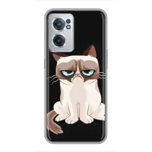 Чехол с принтом для OnePlus Nord CE 2 Lite 5G (AlphaPrint) Модные коты (Грустный кот)