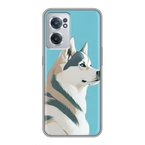 Чехол с Хаски для OnePlus Nord CE 2 Lite 5G - (AlphaPrint) (Хаски арт)