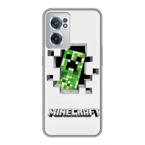 Чехол Майнкрафт на OnePlus Nord CE 2 Lite 5G (AlphaPrint) Minecraft (крипер Майнкрафт)
