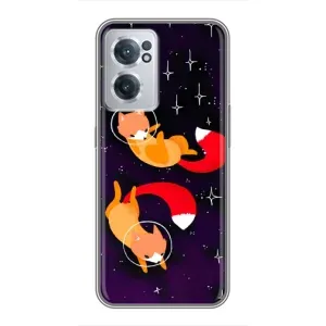 Чехлы с картинкой Лисички для OnePlus Nord CE 2 Lite 5G (VPrint) (Лисички космонавты)