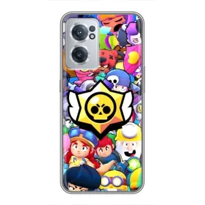 Чехол для OnePlus Nord CE 2 Lite 5G Бравл Старс (VPrint) (Лого Brawl Stars)