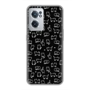 Чехол с принтом для OnePlus Nord CE 2 Lite 5G (AlphaPrint) Модные коты (Меленькие котики)
