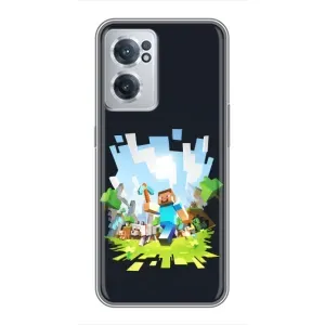 Чехол Майнкрафт на OnePlus Nord CE 2 Lite 5G (AlphaPrint) Minecraft (персонажи Minecraft)