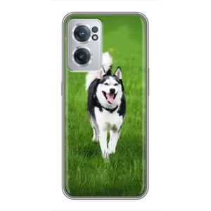 Чехол с Хаски для OnePlus Nord CE 2 Lite 5G - (AlphaPrint) (Радостный Хаски)