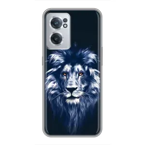 Чехол со Львом для OnePlus Nord CE 2 Lite 5G (VPrint) (Синий Лев)