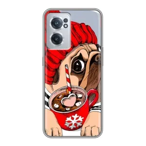 Чехлы с собаками для OnePlus Nord CE 2 Lite 5G (VPrint) (Собачка в шапке)