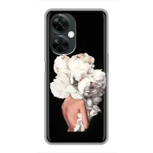 Чехлы (ART) Цветы на OnePlus Nord CE 3 Lite (VPrint) (Белые цветы)