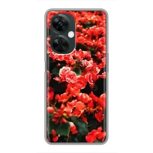Чехлы с Цветами для OnePlus Nord CE 3 Lite (VPrint) (Цветы красные)