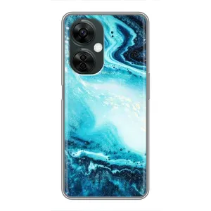 Мраморный чехол на OnePlus Nord CE 3 Lite (VPrint) (Голубой мрамор)