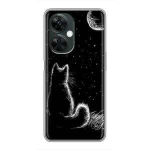 Чехол с принтом для OnePlus Nord CE 3 Lite (AlphaPrint) Модные коты (Котик и луна)