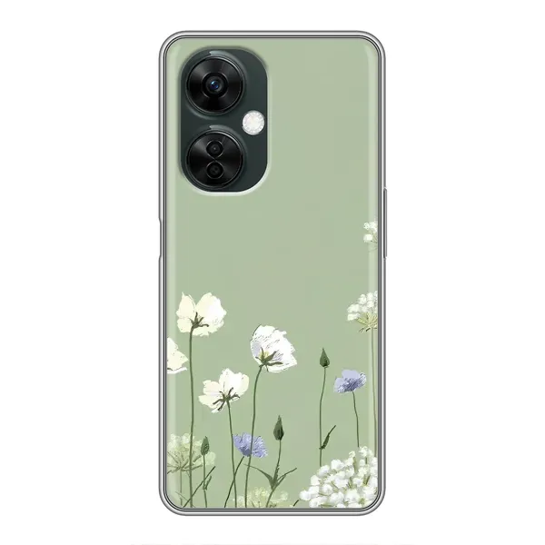 Чехол с принтом «Цветы на зеленом» для OnePlus Nord CE 3 Lite