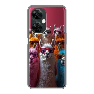 Чехол с принтом «Ламы в очках» для OnePlus Nord CE 3 Lite