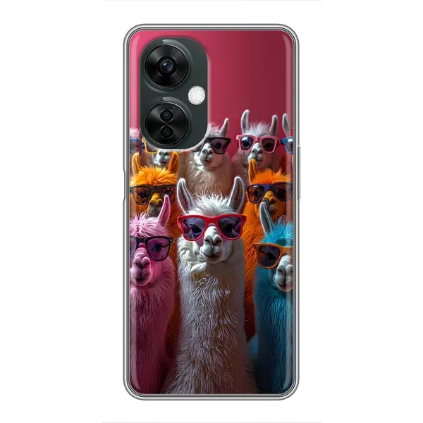 Чехол с принтом «Ламы в очках» для OnePlus Nord CE 3 Lite Чехол с принтом «Ламы в очках» для OnePlus Nord CE 3 Lite
