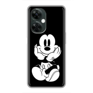 Эксклюзивный чехол для OnePlus Nord CE 3 Lite (AlphaPrint - Мультяшные) (Микки на черном)