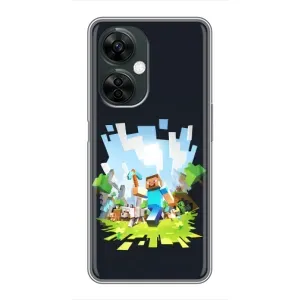 Чехол Майнкрафт на OnePlus Nord CE 3 Lite (AlphaPrint) Minecraft (персонажи Minecraft)