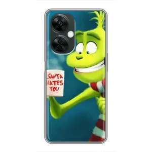 Рождественские Чехлы для OnePlus Nord CE 3 Lite (VPrint) (Зеленый Гринч)