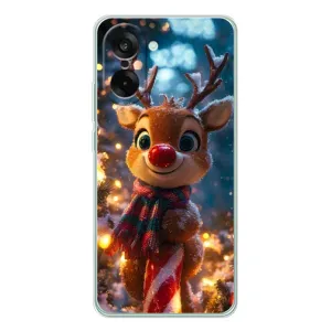 Яскравий чохол для OnePlus Nord CE 5 з Зимові Оленята (Олень з шарфом)