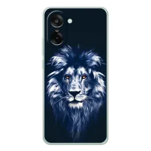 Чехол со Львом для OnePlus Nord CE 5 (VPrint) (Синий Лев)