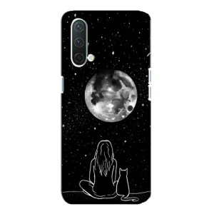 Чехол с рисунком кот на OnePlus Nord CE 5G (Девушка с котом)